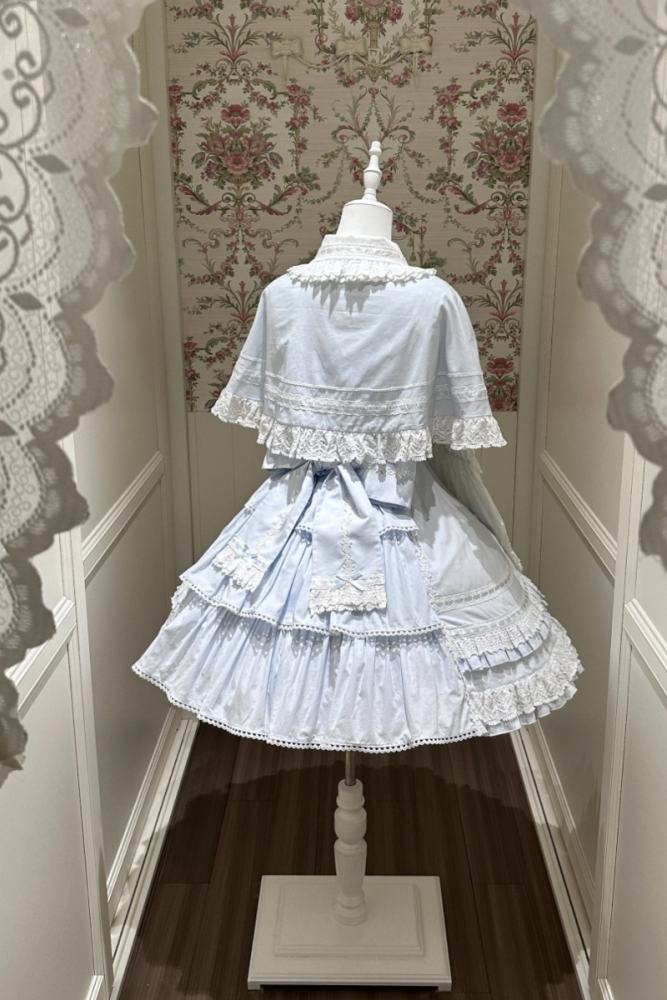 Pray For Snowfall Cotton Lolita JSK and Headdress Old School