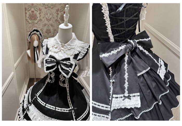 Pray For Snowfall Cotton Lolita JSK and Headdress Old School
