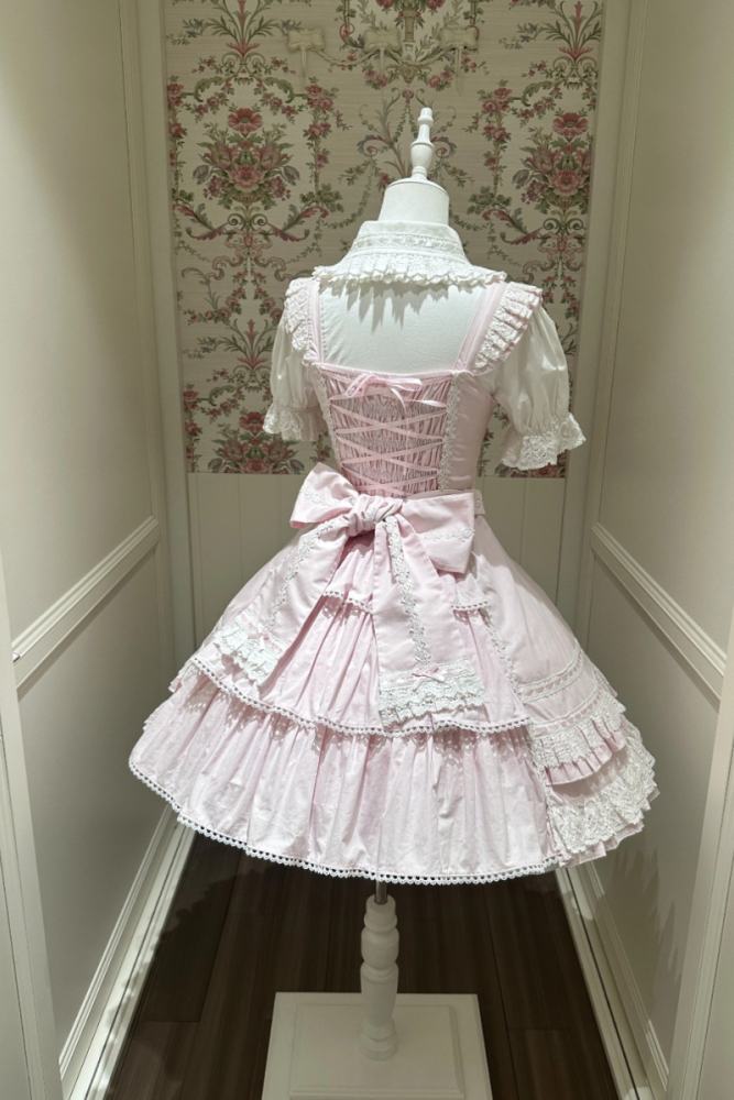 Pray For Snowfall Cotton Lolita JSK and Headdress Old School
