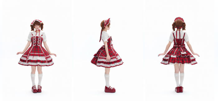 Pray For Snowfall Cotton Lolita JSK and Headdress Old School