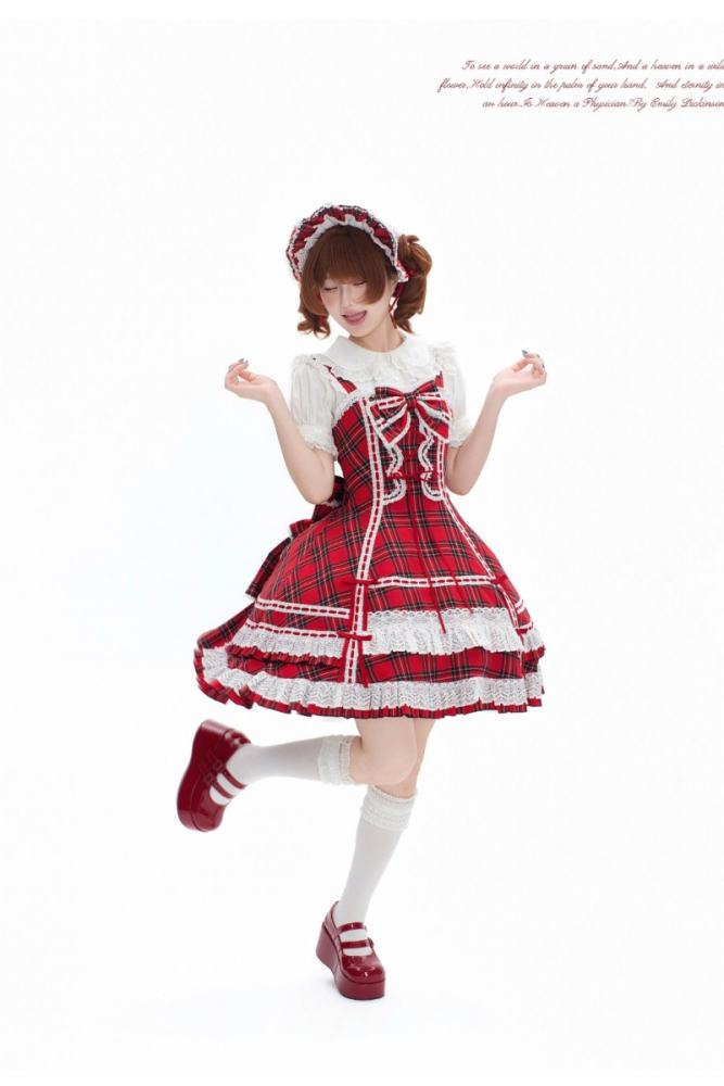 Pray For Snowfall Cotton Lolita JSK and Headdress Old School