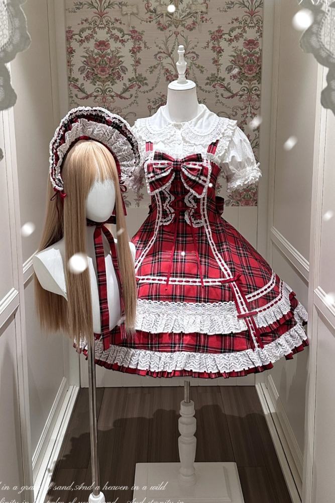 Pray For Snowfall Cotton Lolita JSK and Headdress Old School
