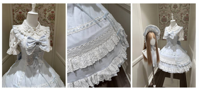 Pray For Snowfall Cotton Lolita JSK and Headdress Old School