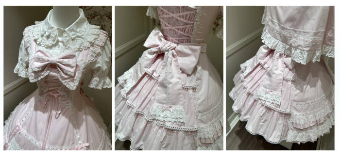Pray For Snowfall Cotton Lolita JSK and Headdress Old School