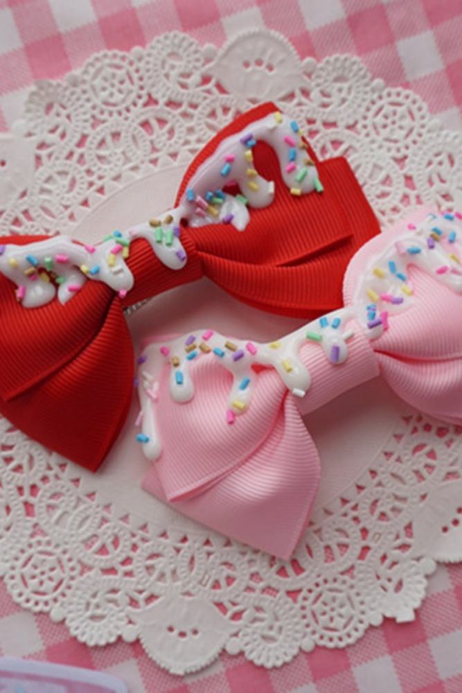 Cat Tea Party Cream Cake Hair Accessories Lolita Side Clip