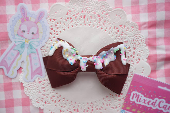 Cat Tea Party Cream Cake Hair Accessories Lolita Side Clip