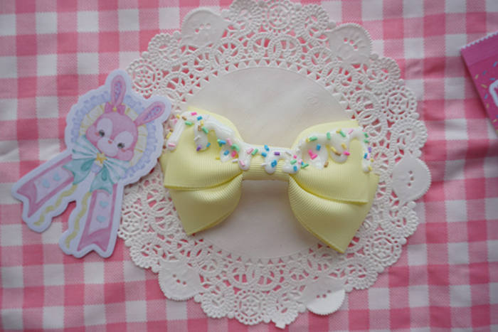 Cat Tea Party Cream Cake Hair Accessories Lolita Side Clip