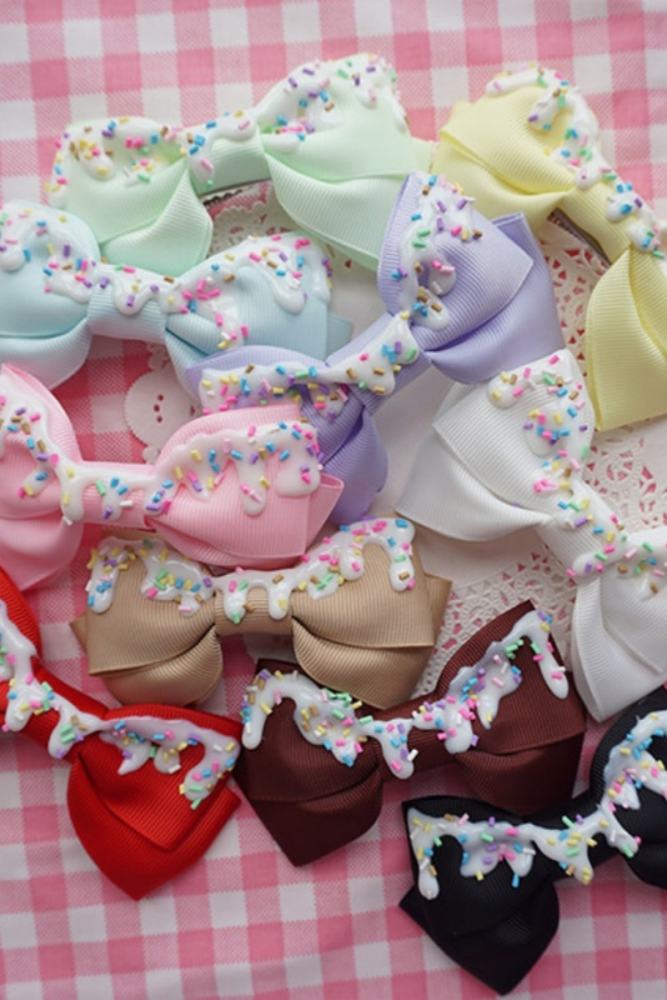 Cat Tea Party Cream Cake Hair Accessories Lolita Side Clip