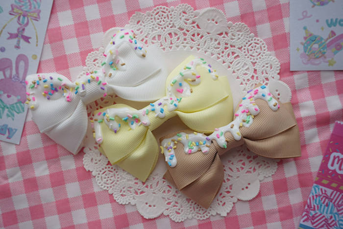 Cat Tea Party Cream Cake Hair Accessories Lolita Side Clip