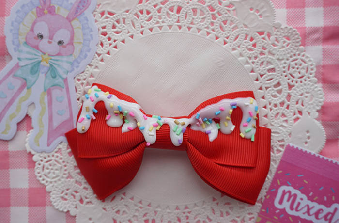 Cat Tea Party Cream Cake Hair Accessories Lolita Side Clip