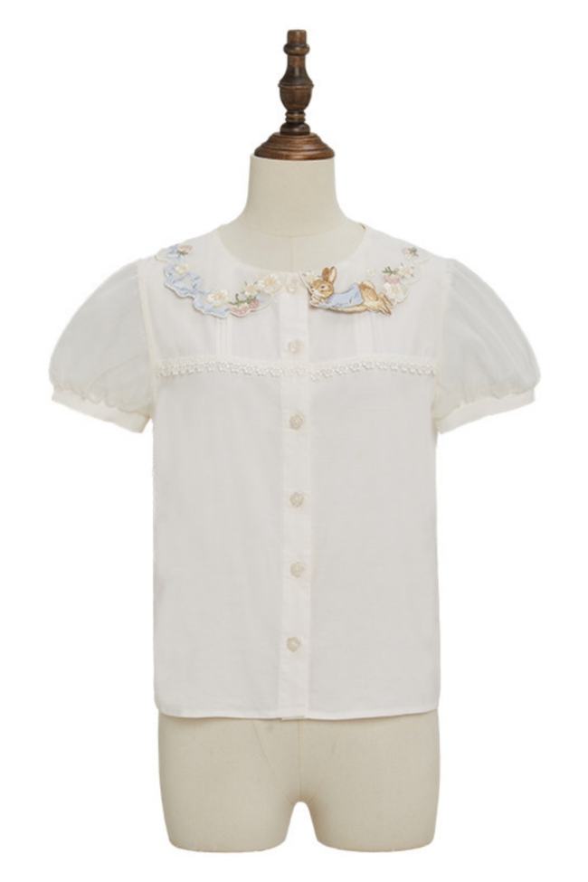 Summer Fairy Peter Rabbit Lolita Blouse Apron and Cape
