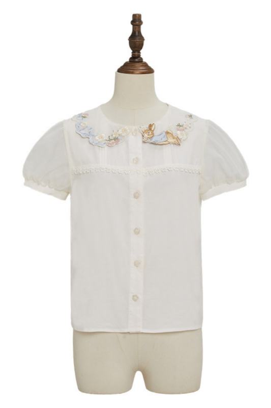 Summer Fairy Peter Rabbit Lolita Blouse Apron and Cape
