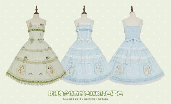 Summer Fairy Peter Rabbit Printed Tiered Lolita JSK