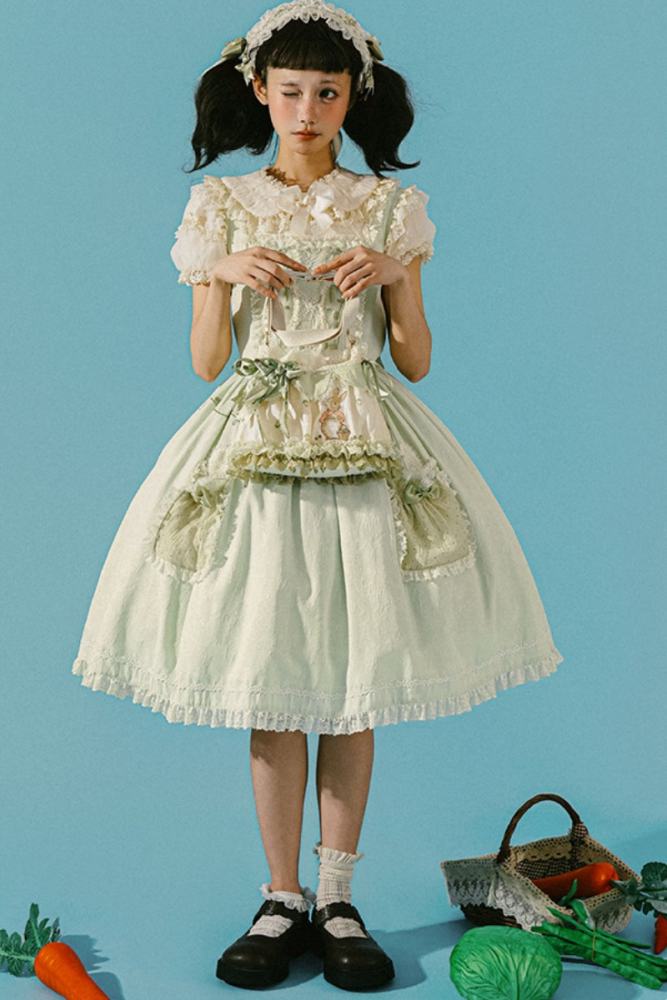 Summer Fairy Peter Rabbit Printed Tiered Lolita JSK