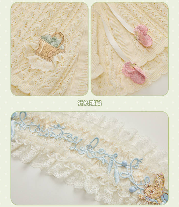 Summer Fairy Peter Rabbit Lolita Blouse Apron and Cape