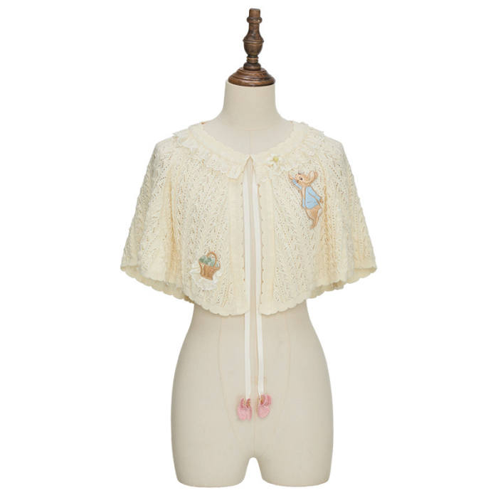 Summer Fairy Peter Rabbit Lolita Blouse Apron and Cape
