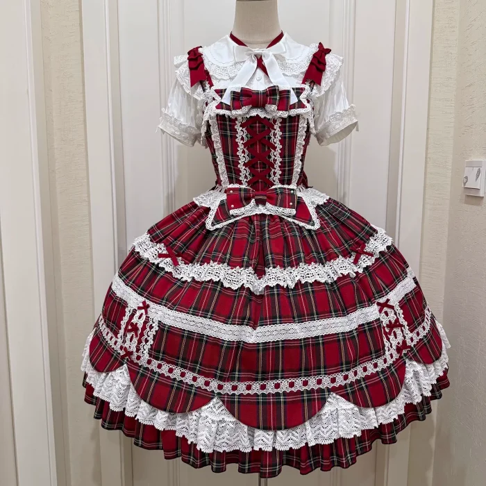 Cream Petal Cotton Lolita Dress and Set-in Sleeves