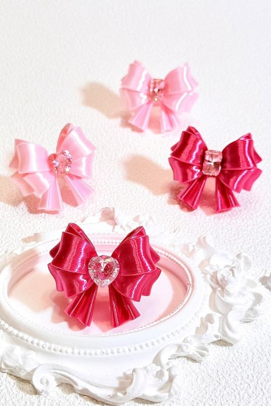 Void Chapter Love Diamond Gyaru Bow Ring 8 Colors