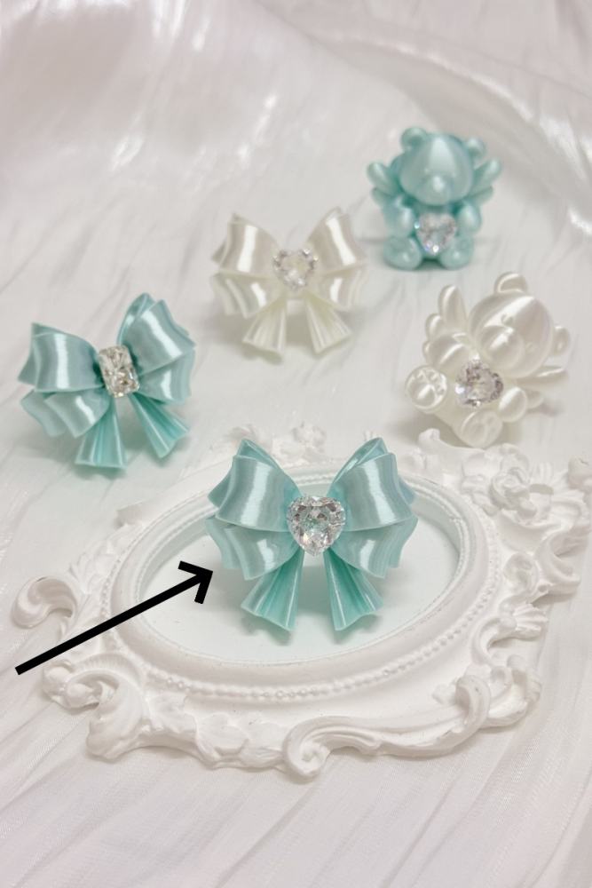 Void Chapter Love Diamond Gyaru Bow Ring 8 Colors