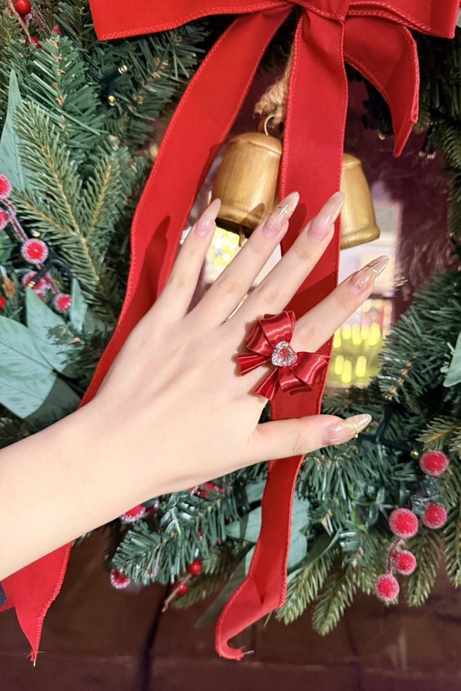 Void Chapter Love Diamond Gyaru Bow Ring 8 Colors