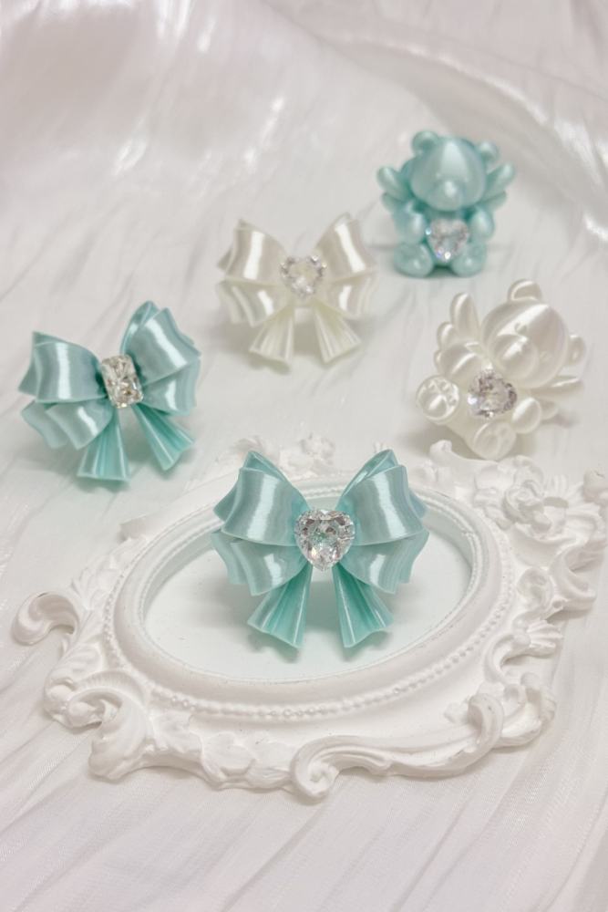 Void Chapter Love Diamond Gyaru Bow Ring 8 Colors