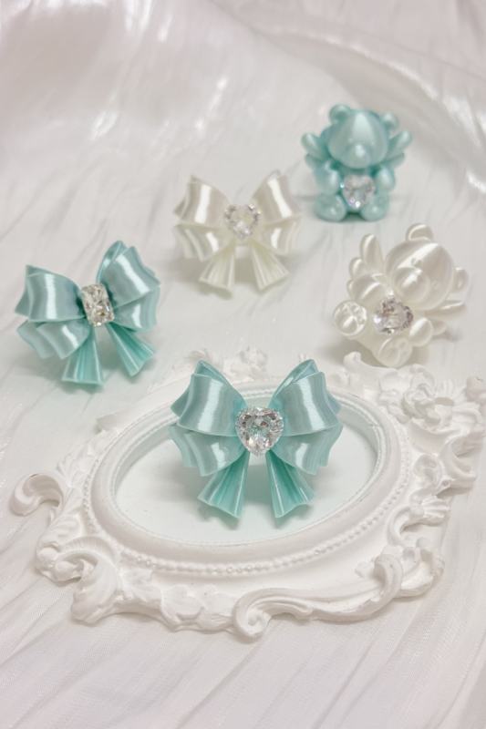 Void Chapter Love Diamond Gyaru Bow Ring 8 Colors