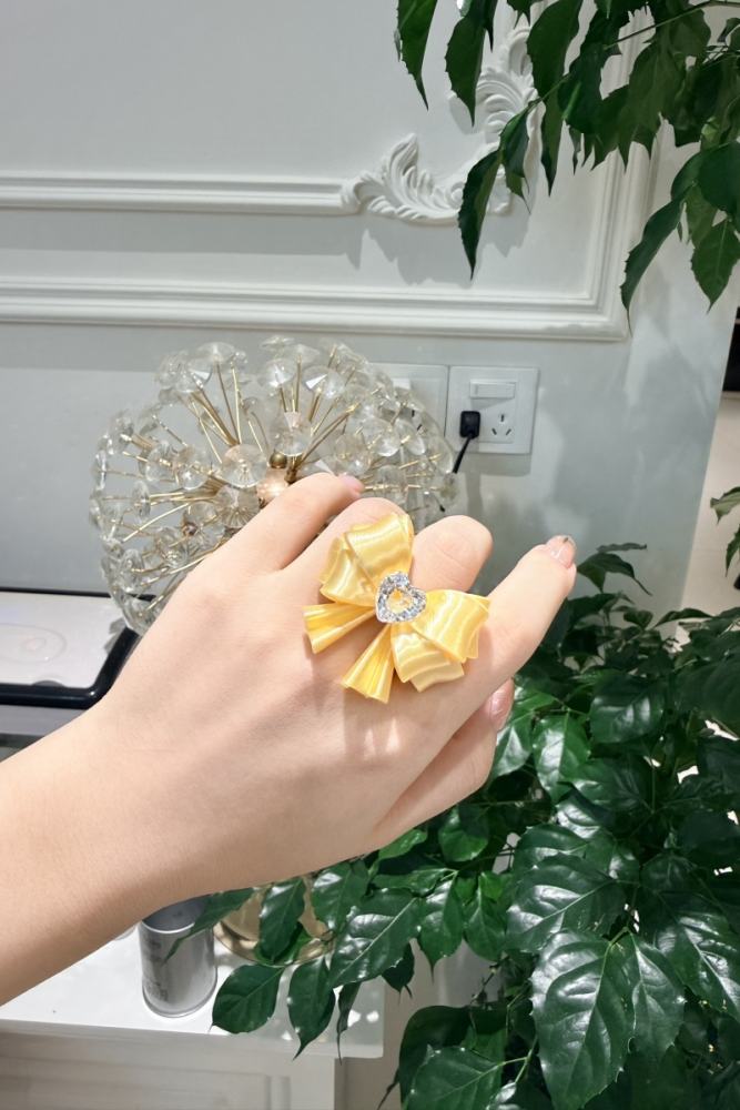Void Chapter Love Diamond Gyaru Bow Ring 8 Colors