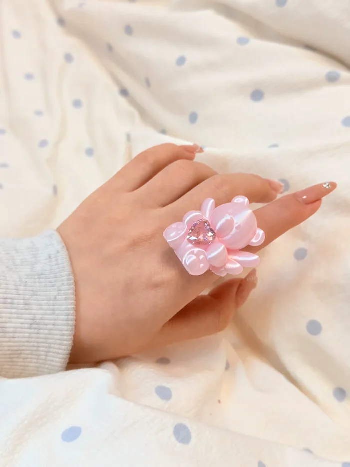 Void Chapter Love Diamond Gyaru Bow Ring 8 Colors