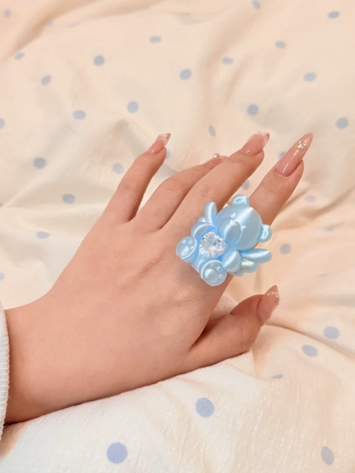 Void Chapter Love Diamond Gyaru Bow Ring 8 Colors