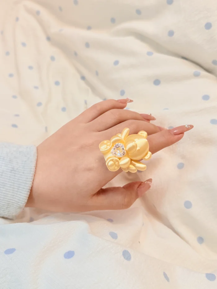 Void Chapter Love Diamond Gyaru Bow Ring 8 Colors