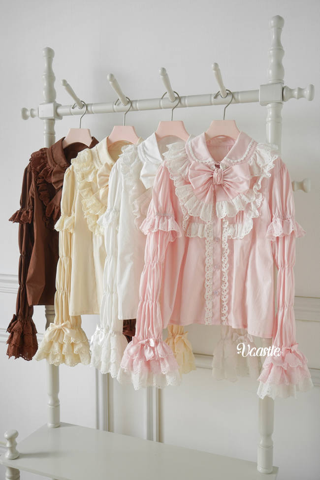 V-castle ~Creamy Soufflé Pancake~ Marie Sleeves Lolita Blouse Removable Sleeves