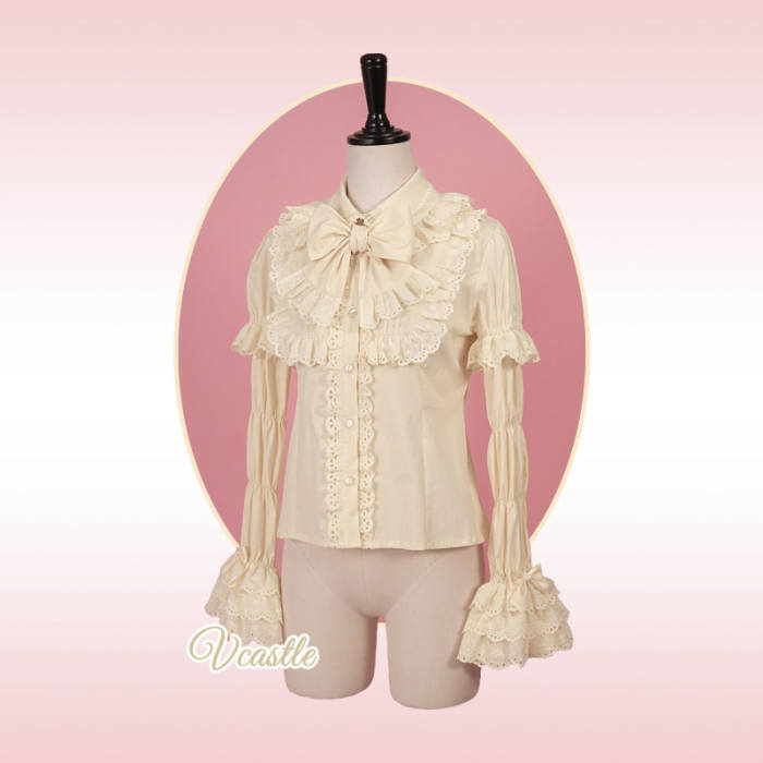 V-castle ~Creamy Soufflé Pancake~ Marie Sleeves Lolita Blouse Removable Sleeves