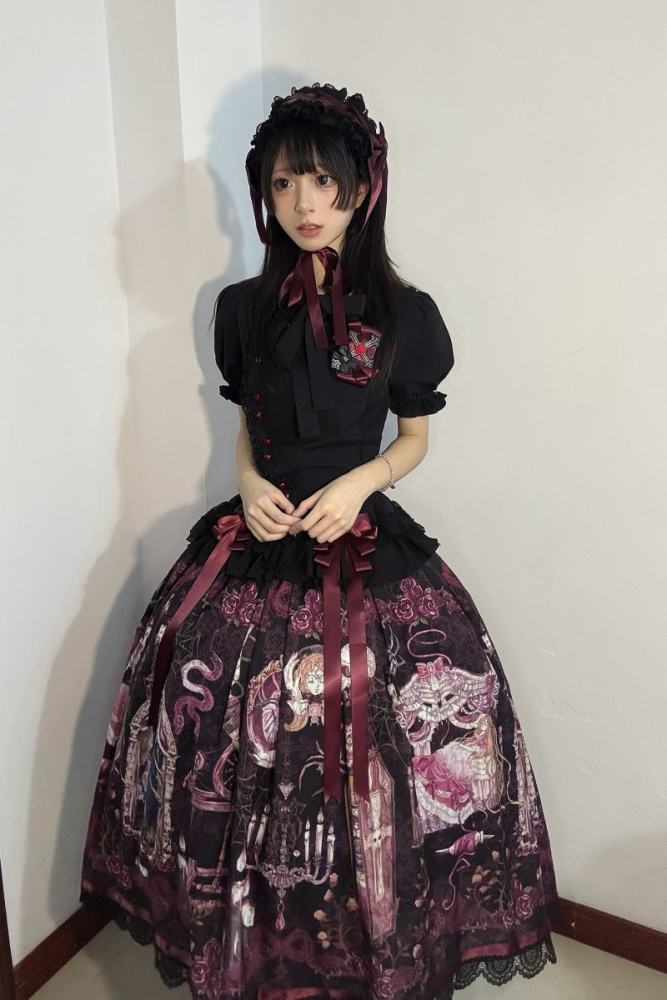Forest Fairy Tale Sleeping Beauty Lolita Hairband Choker and Brooch
