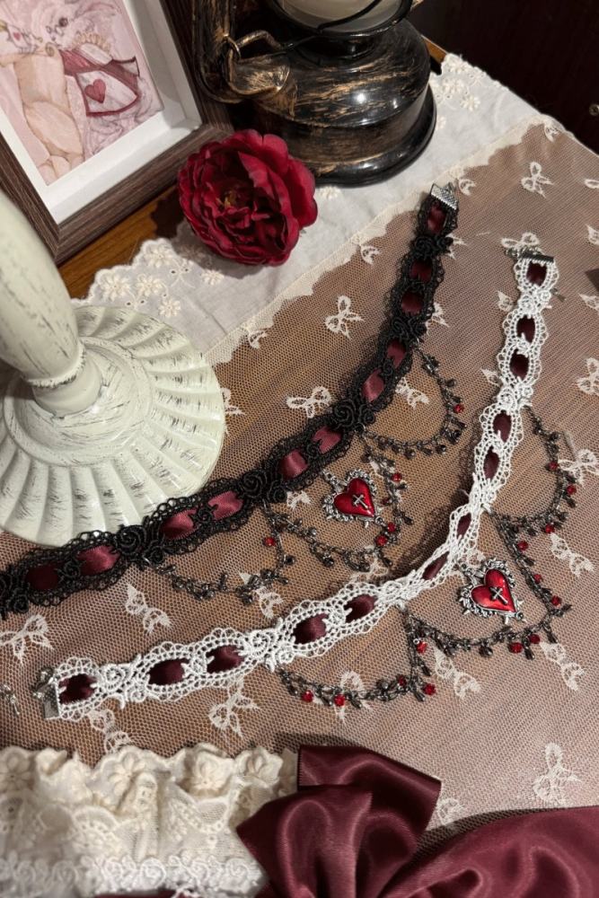 Forest Fairy Tale Sleeping Beauty Lolita Hairband Choker and Brooch