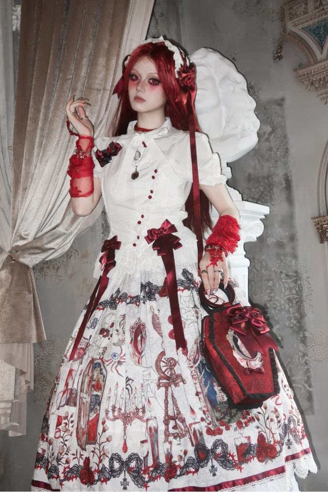 Forest Fairy Tale Sleeping Beauty Lolita Hairband Choker and Brooch