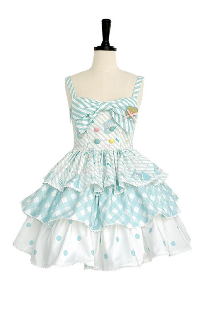 Hatsune Miku Co-branded Sweet Lolita Salopette and Jumper Skirt