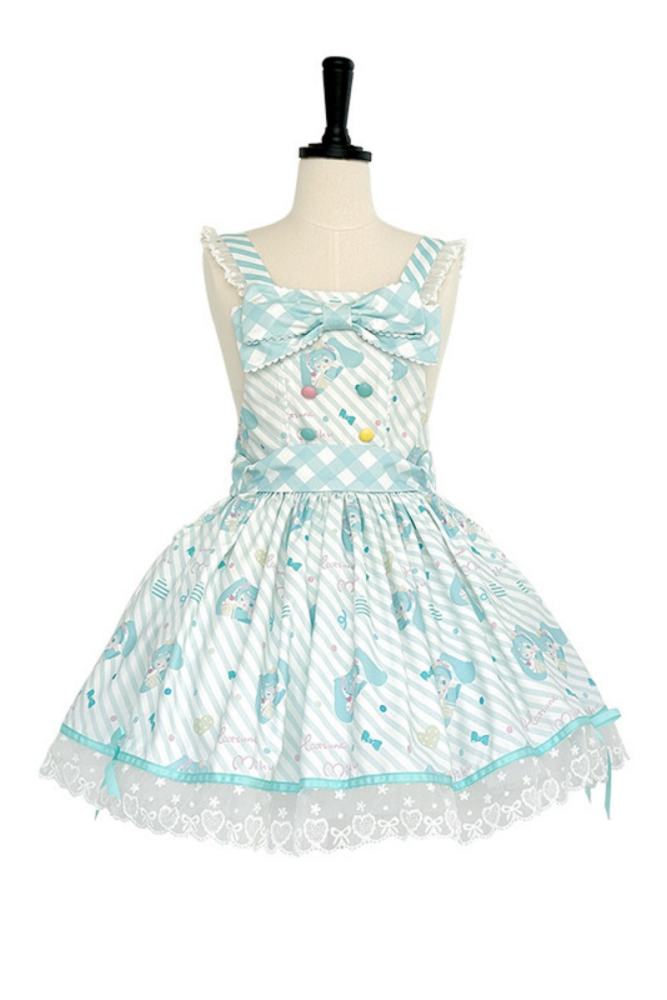 Hatsune Miku Co-branded Sweet Lolita Salopette and Jumper Skirt