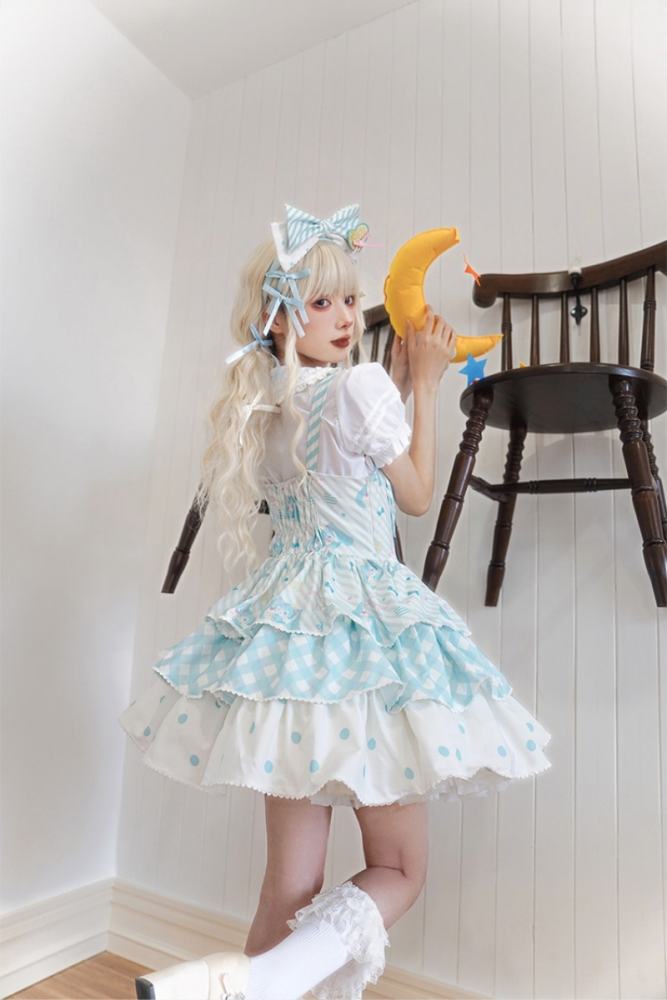 Hatsune Miku Co-branded Sweet Lolita Salopette and Jumper Skirt