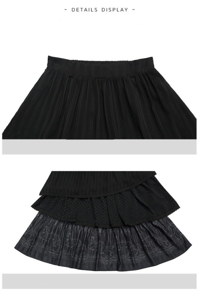 Rotating Paradise Jirai Kei Print Top and Maxi Skirt