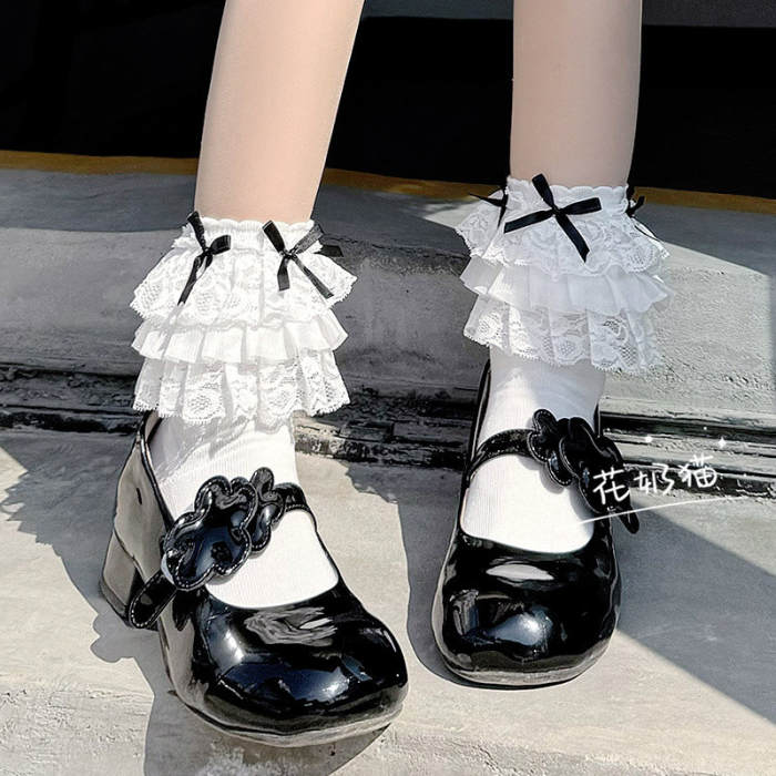 Lace Trims Cotton Lolita Socks