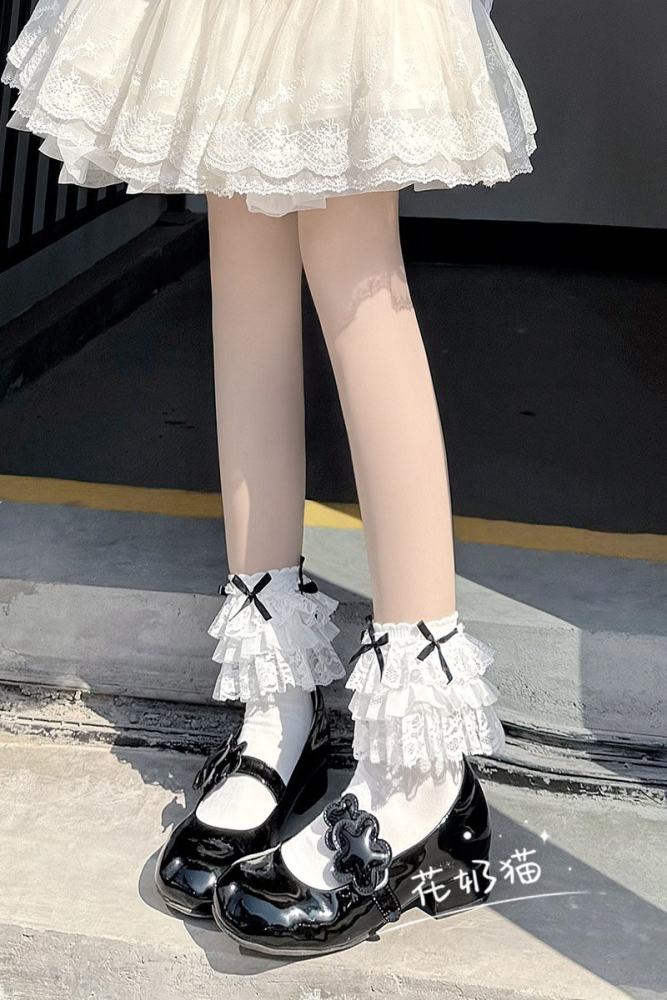 Lace Trims Cotton Lolita Socks