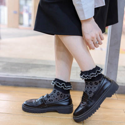 Lace Trims Cotton Lolita Socks