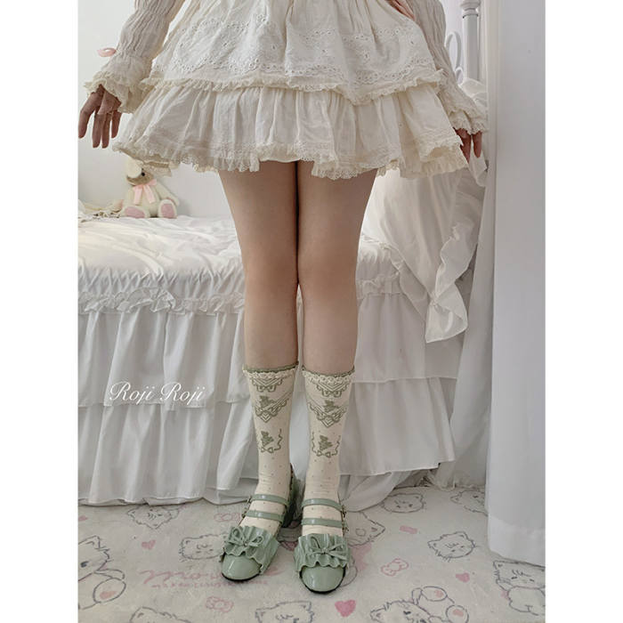 Roji Grape Vine Cotton Lolita Socks
