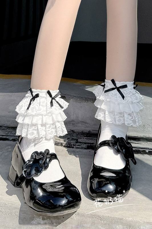 Lace Trims Cotton Lolita Socks