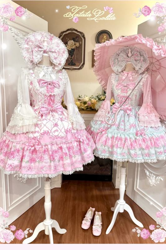 Summer of 2026 Flower Wall Old School Lolita JSK and Blouse