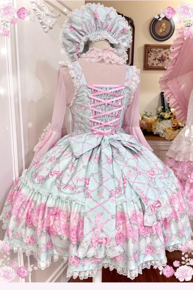 Summer of 2026 Flower Wall Old School Lolita JSK and Blouse
