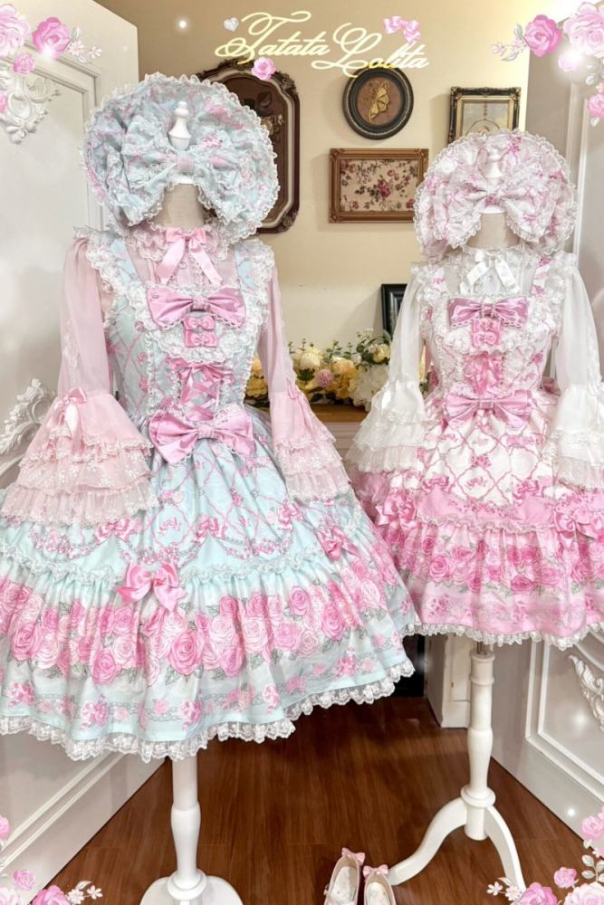 Summer of 2026 Flower Wall Old School Lolita JSK and Blouse