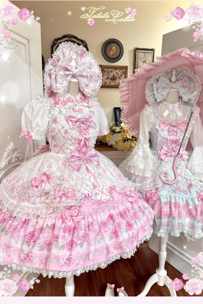 Summer of 2026 Flower Wall Old School Lolita JSK and Blouse