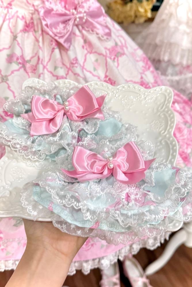 Summer of 2026 Flower Wall Lolita Headdress and Wristcuffs