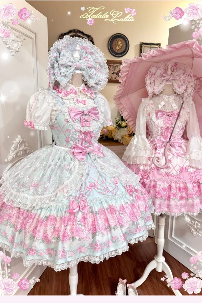 Summer of 2026 Flower Wall Old School Lolita JSK and Blouse